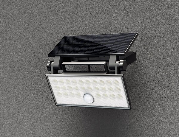 TOP LIGHT Svetlo nástenné Heleon PIR PRO, Čierna