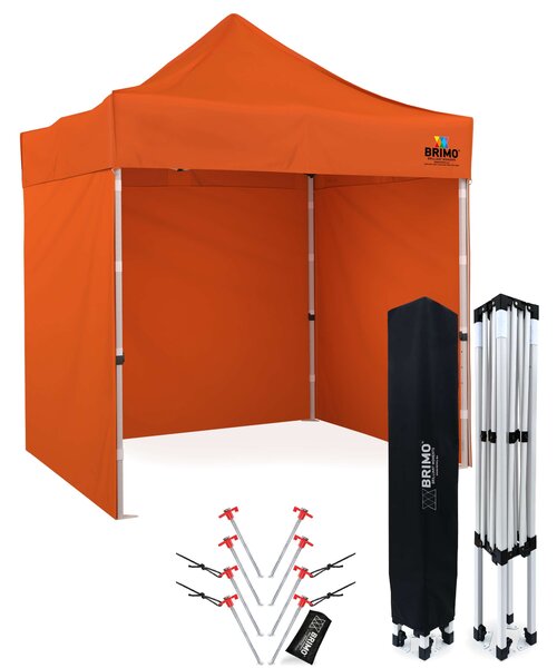 Záhradný stan 2x2m - s 3 stenami - Oranžová