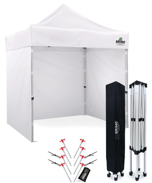 Záhradný stan 2x2m - s 3 stenami - Biela