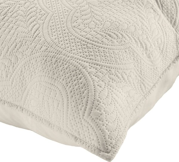 Krémová súprava prikrývky a obliečky na vankúš z mikrovlákna 240x260 cm Romane – douceur d'intérieur