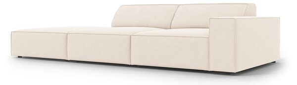 MUZZA Trojmiestna pohovka judy ľavá 262 cm zamat svetlobéžová