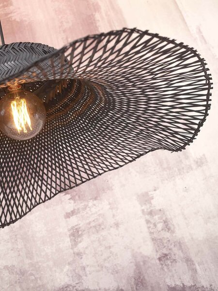 MUZZA Stropná visiaca lampa ibiza s 50 x 15 cm čierna
