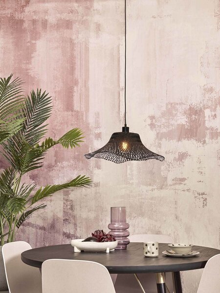 MUZZA Stropná visiaca lampa ibiza s 50 x 15 cm čierna