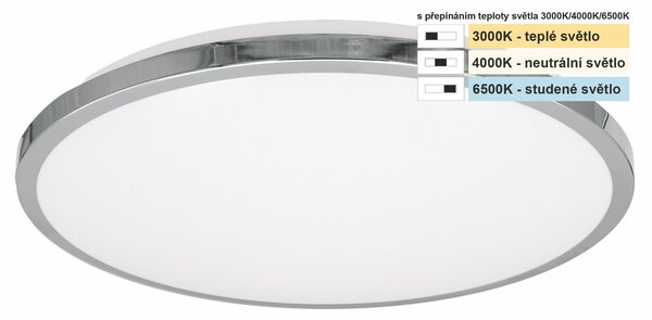 TOP LIGHT Stropné svietidlo Silver KS CCT, biela-chróm