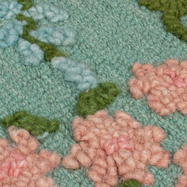 Ručne tkaný vlnený koberec v mentolovej farbe 120x170 cm Emilia Floral – Flair Rugs