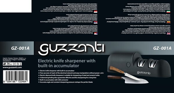 Elektrický brúska na nože Guzzanti GZ 001A čierna