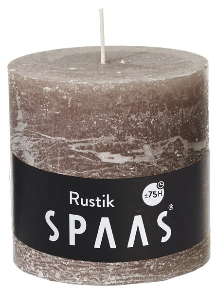 SPAAS Sviečka valec rustikálny 10x10cm tmavošedá