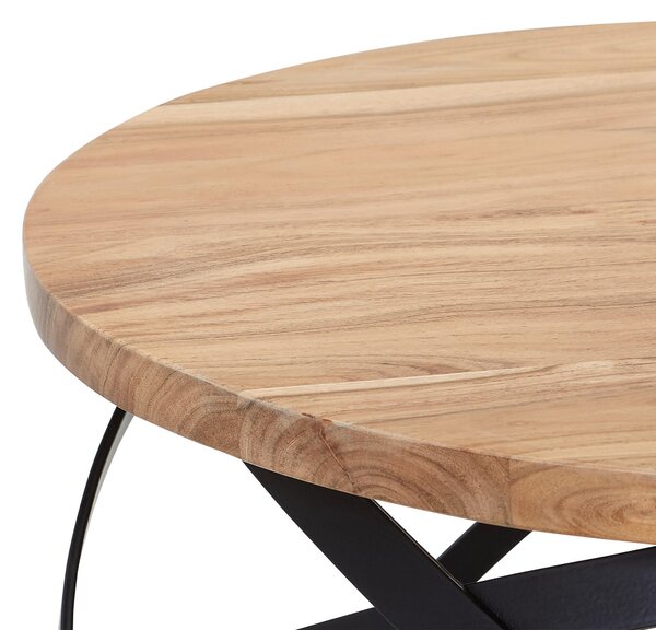 KONFERENČNÝ STOLÍK, čierna, farba akácie, drevo, kov, 60/60/40 cm MID.YOU - Stolíky do obývačky, Online Only