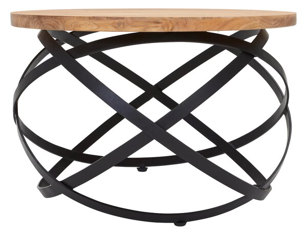 KONFERENČNÝ STOLÍK, čierna, farba akácie, drevo, kov, 60/60/40 cm MID.YOU - Stolíky do obývačky, Online Only