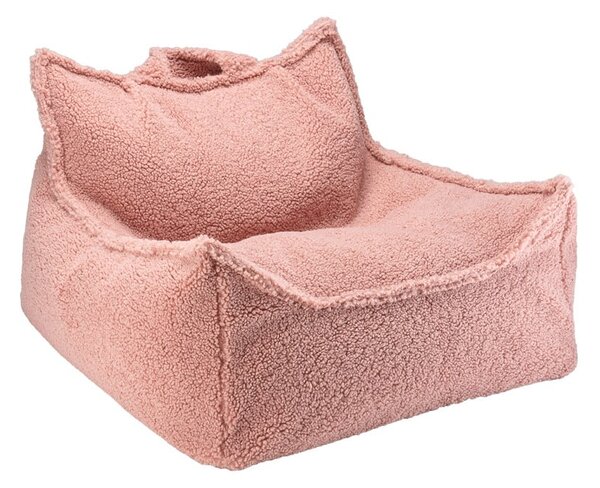 Ružový detský sedací vak z textílie buklé Chair – Wigiwama