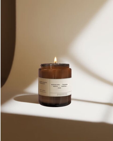 Vonná sójová sviečka doba horenia 40 h #47 Tangerine, Neroli and Saffron – Perfumed Prague