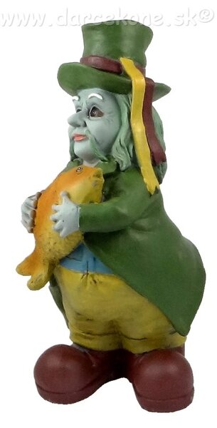 Soška vodník s rybou 31cm