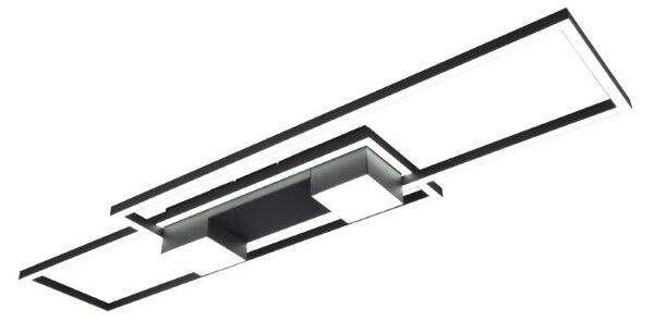 TRIO 647710432 ALBANY stropné svietidlo SMD LED 37W/4300lm 2700-6500K čierna matná, diaľkový ovládač