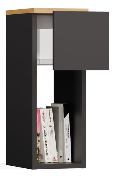 TP Living Nočný stolík Galax 20 cm antracit/dub artisan