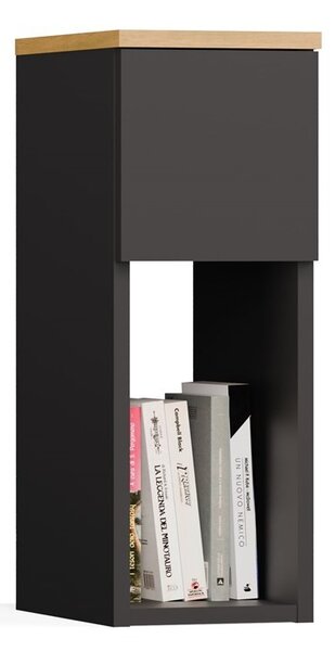 TP Living Nočný stolík Galax 20 cm antracit/dub artisan