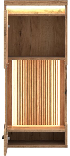 ZÁVESNÁ VITRÍNA, farba duba, 103,5/45/35,6 cm Hom`in - Sklenené vitríny
