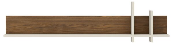NÁSTENNÁ POLICA, farba orecha, kašmírová, 180/45/25 cm Hom`in - Regály
