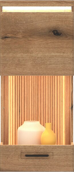ZÁVESNÁ VITRÍNA, farba duba, 103,5/45/35,6 cm Hom`in - Sklenené vitríny