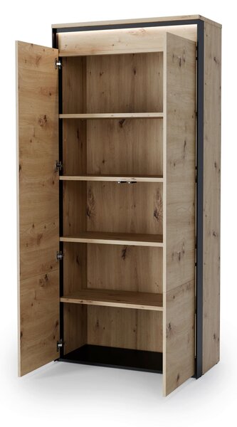 KANCELÁRSKA SKRIŇA, čierna, dub artisan, 91/199/42 cm Hom`in - Kancelárske regály