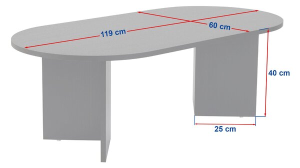 Konferenčný stolík SAVERO, borovica Atlantic