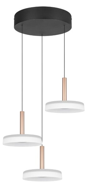 TRIO 354930365 CELESTE závesné svietidlo D350mm SMD LED 3x7,5W/750lm 3000K čierna, kávová, switchdimmer