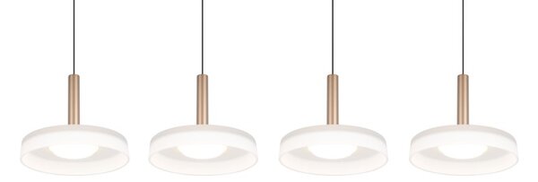 TRIO 354910465 CELESTE závesné svietidlo SMD LED 4x7,5W/750lm 3000K čierna, kávová, switchdimmer