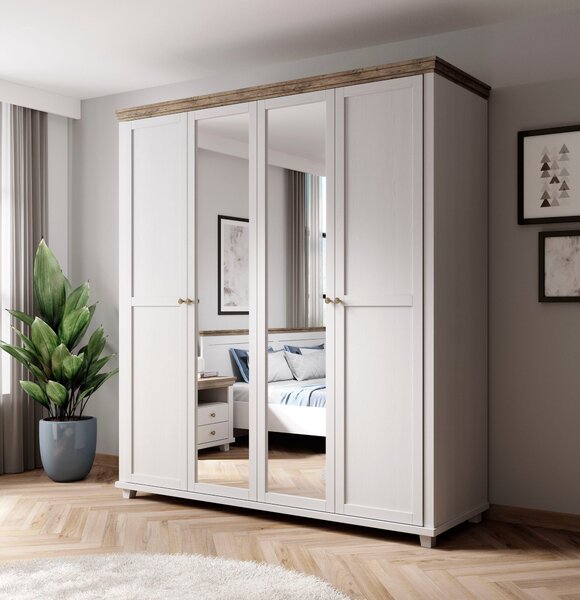 EVORA sektorová spálňová zostava biela (na výber posteľ š. 160 alebo 180 cm, v rovnakej cene, za príplatok 50€ 5 dverova skriňa š. 248 cm- môžete uviesť v poznámke)