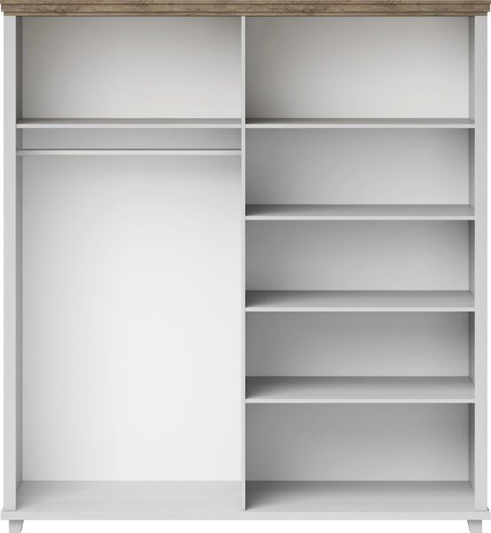 EVORA sektorová spálňová zostava biela (na výber posteľ š. 160 alebo 180 cm, v rovnakej cene, za príplatok 50€ 5 dverova skriňa š. 248 cm- môžete uviesť v poznámke)