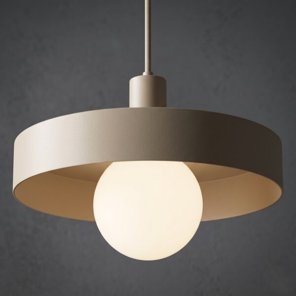 Luster na lanku CANAN 1xE27/15W/230V priemer 40 cm béžový