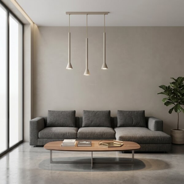 Luster na lanku MAZZO 3xGU10/8W/230V béžový