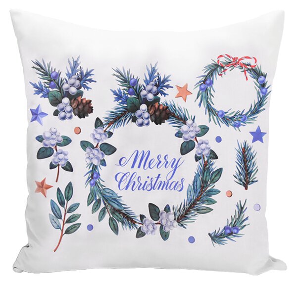XPOSE® Bavlnená obliečka na vankúš VIANOČNÉ VENCE 40x40 cm 2ks
