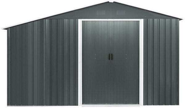 Záhradný domček s drevníkom BestBerg ZDD-6A / 6 m² / 322 x 196 x 196 cm / šedá