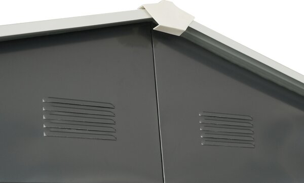 Záhradný domček s drevníkom BestBerg ZDD-6A / 6 m² / 322 x 196 x 196 cm / šedá