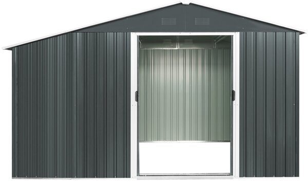 Záhradný domček s drevníkom BestBerg ZDD-6A / 6 m² / 322 x 196 x 196 cm / šedá