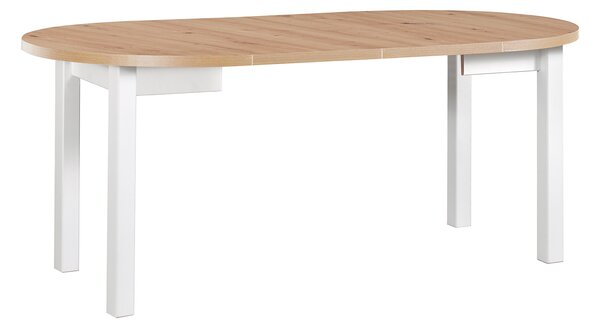 Rozkladací jedálenský stôl Poli 4 100-180x100 - dub artisan/biela