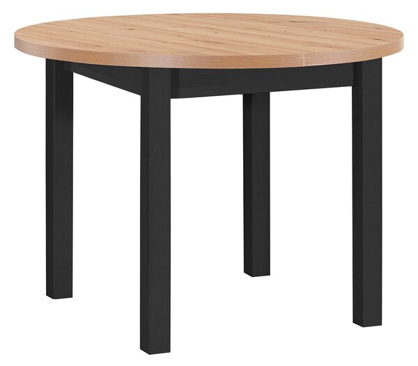 Rozkladací jedálenský stôl Poli 4 100-180x100 - dub artisan/čierna