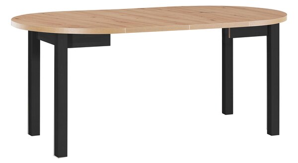 Rozkladací jedálenský stôl Poli 4 100-180x100 - dub artisan/čierna