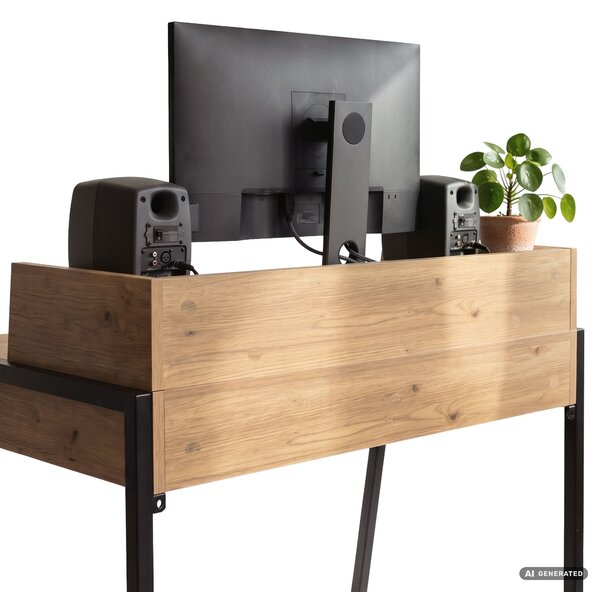 Ak furniture Písací stôl Flux 78 cm dub Artisan/čierny