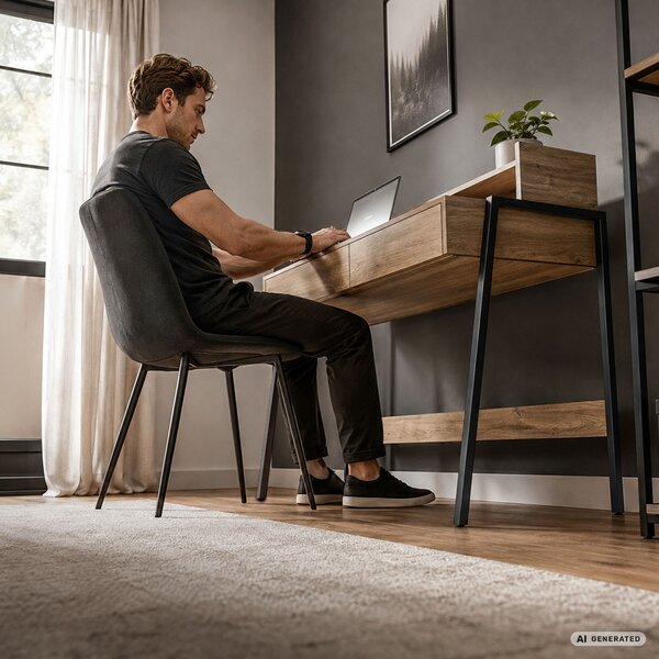 Ak furniture Písací stôl Flux 78 cm dub Artisan/čierny