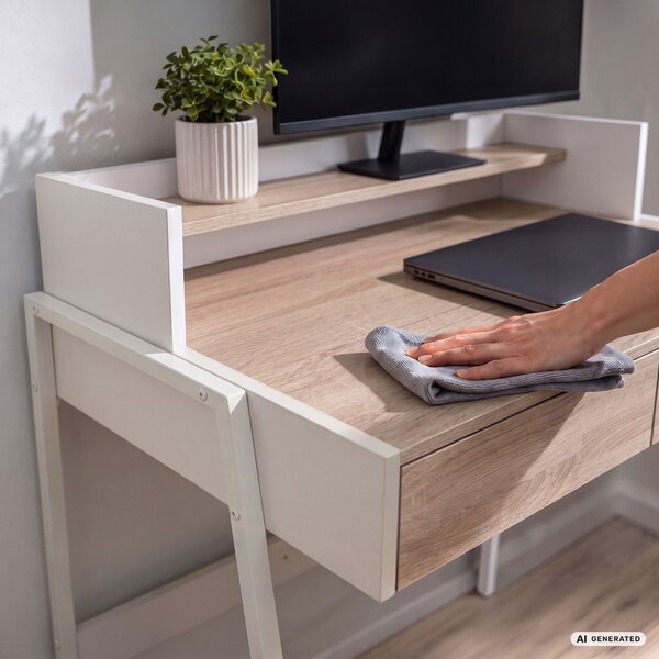 Ak furniture Písací stôl Flux 78 cm dub Sonoma/biely