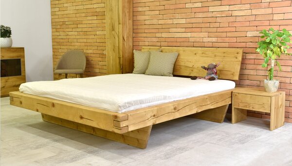 Drevená manželská posteľ (Matúš Smrek 160 x 200 resp. 180 x 200)