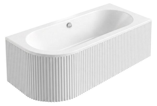 Rea Orion Stripe, akrylová rohová vaňa 150x75 cm, pravá, biela lesklá, REA-W0074
