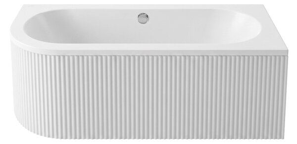 Rea Orion Stripe, akrylová rohová vaňa 160x75 cm, pravá, biela lesklá, REA-W0075