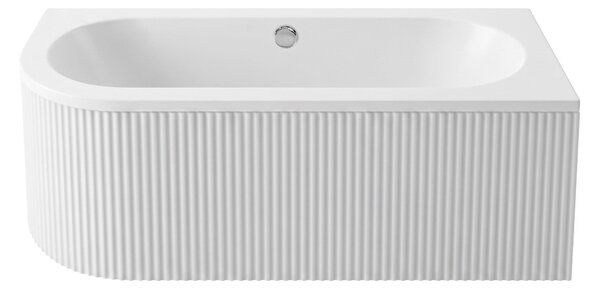 Rea Orion Stripe, akrylová rohová vaňa 150x75 cm, pravá, biela lesklá, REA-W0074