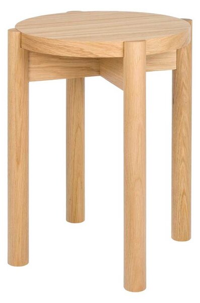 Béžová Drevený taburet Hopp 34 × 34 × 45 cm NOO.MA
