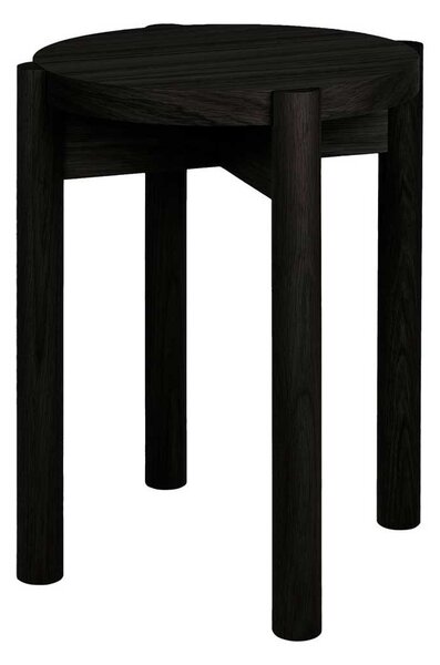Čierna Drevený taburet Hopp 34 × 34 × 45 cm NOO.MA