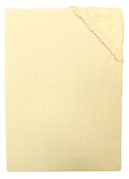 Posteľná plachta jersey svetložltá TiaHome - 90x200cm