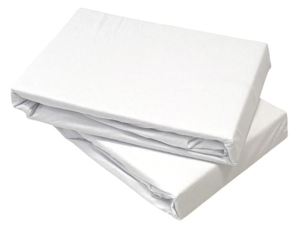 Posteľná plachta jersey biela TiaHome - 90x200cm