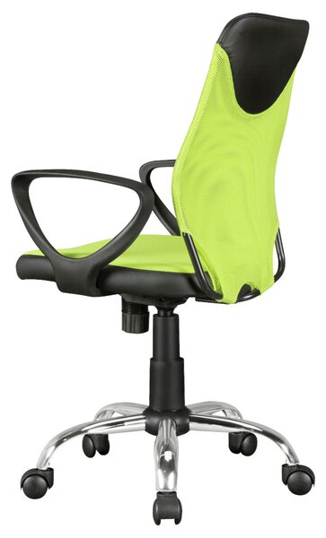 OTOČNÁ STOLIČKA PRE MLÁDEŽ, kožený vzhľad, sieť, limetková MID.YOU - Online Only detský nábytok, Online Only