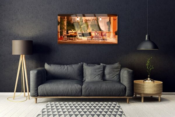 Obraz na skle Reštaurácie architektúra 100x50 cm 2 Prívesky